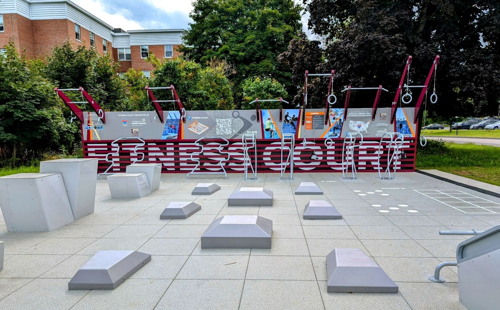 Main image for Want a 7-minute workout? Visit the new Fitness Court at the University of Maine at Farmington